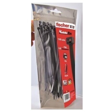 Brida 2,5X160Mm Nylonon Negro Fischer 100 Pz