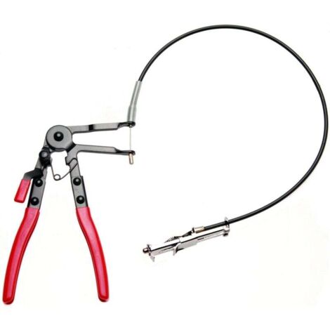 Brida autoajustable con resorte y abrazadera para cables