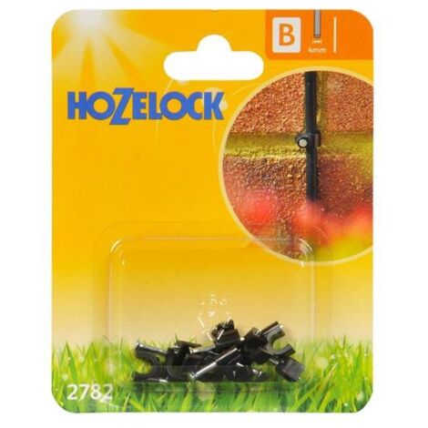 Brida de plástico para fijar el tubo de 4 mm a una pared y una terraza (x12) HOZELOCK