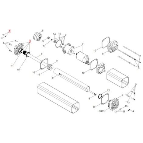 Brida delantera para S450H FAAC recambio 63000716