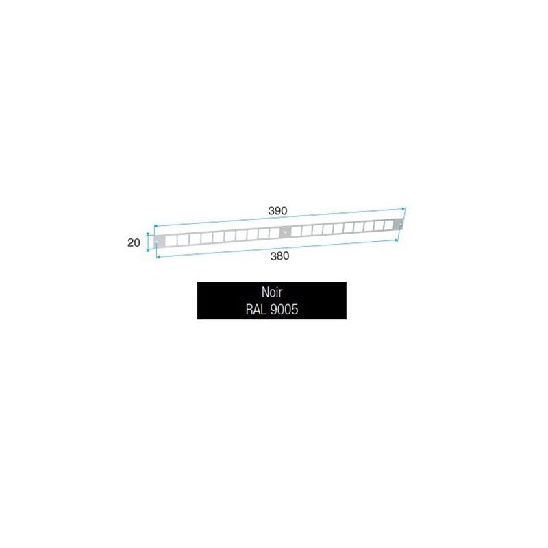 Aldes - Brida larga 390 mm para entrada de aire ehb/ehl - Negra -11011416