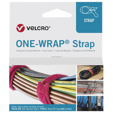 Brida one-wrap strap, blanca, 25 unidades, 20 x 200mm