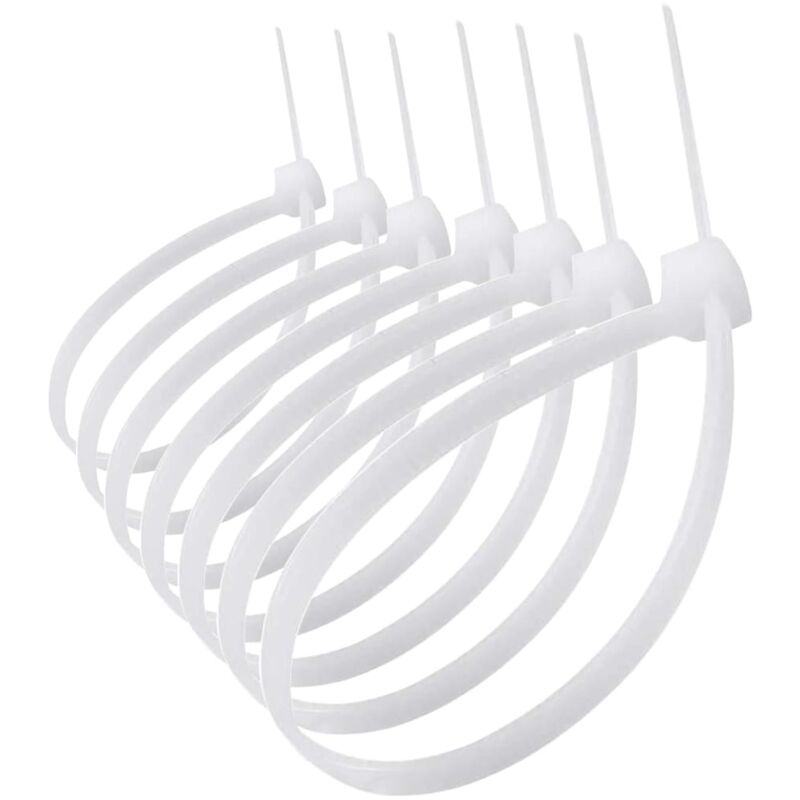 

Bridas de cable 100 unidades 15 cm - Blanco - Vidaxl