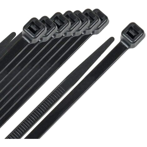 Bridas de nailon 100 uds 200 x 2.5 mm Negro