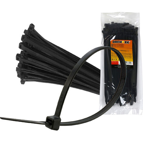 Bridas de nailon negras - 2,5x140 mm