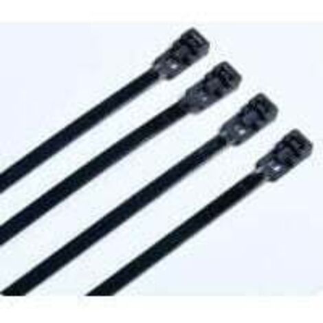 Bridas de plástico reutilizables de 150 mm x 4,8 mm, bridas negras de Rilsan (100 unidades), bridas de nailon pequeñas, sujetadores de plástico para cables.