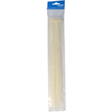 Bridas EDM Natural 380x4,8mm Nylon Alta Calidad (Blíster 25 unidades)
