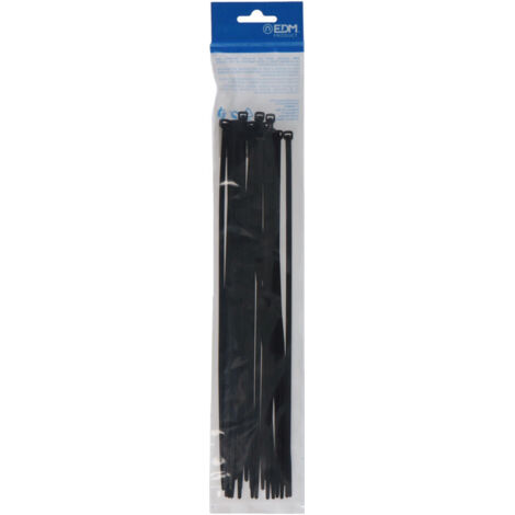Bridas EDM Negras 300x4,8mm Nylon Alta Calidad (Blíster 25 unidades)