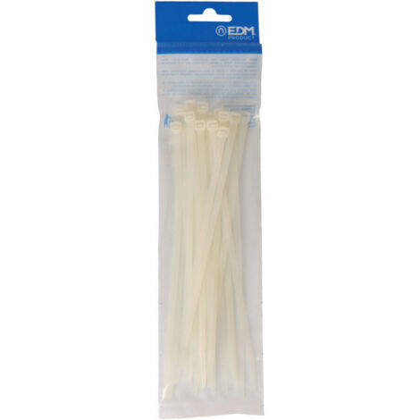 Bridas Natural 4.6X200MM Nylon Alta Calidad Bolsa 25 Unidades EDM