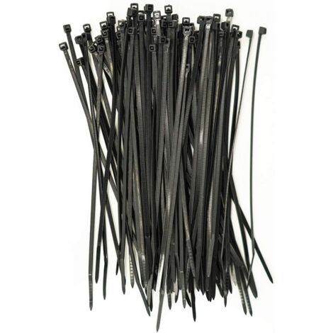 Bridas profesionales YMYNY de 100 piezas, 100 x 2,5 mm, color negro, resistentes a la temperatura