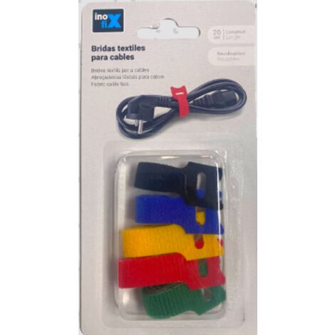 Logilink 10 bridas textiles velcro para cable negro