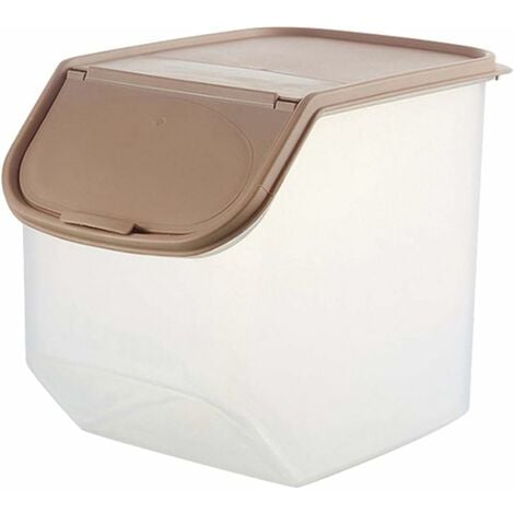 Briday Caja de plástico grande para alimentos secos, cereales, comida para perros y gatos
