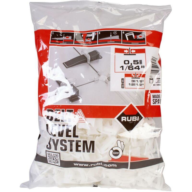 Rubi - Bride 3-12mm 0.5mm delta levelitressys 400 unités 3931