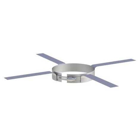 Bride araignée inox 0,6 mm – Pour conduits simple paroi 200 mm – Température d'application 600°C – Inox 304 – Jeremias