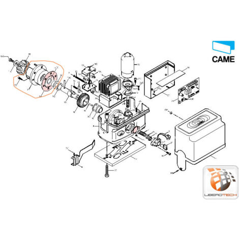 Bride côté pignon pour motorisation de portail – Compatible avec modèle BZ – 119RIBZ004