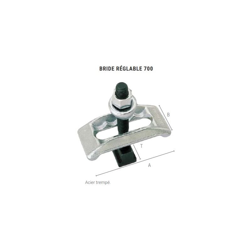 Piher - Bride réglable 700 avec vis et écrou 123X 56 T-18
