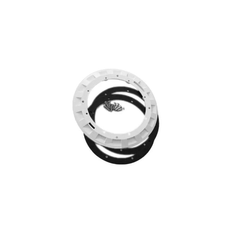 BWT - Bride, joints, et vis pour bonde de fond BL311, blanc