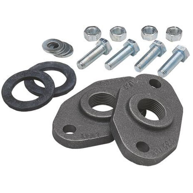 Blanc Habitat - brides ovales taraudees pour circulateur salmson