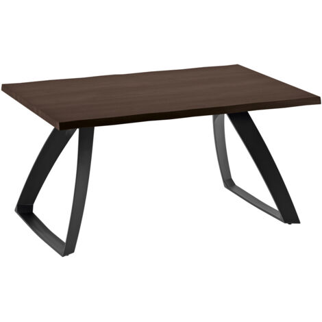 Bridge Table fixe (160 x 90 cm) en placage chêne noir