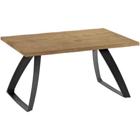 Bridge - Tavolo Allungabile (160/240 x 90 cm) in Impiallacciato Rovere Nero