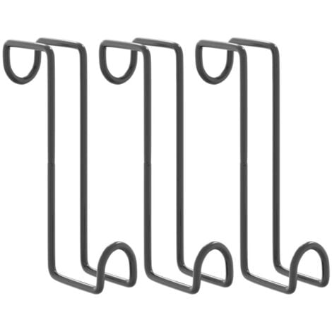 Bridle Hangers 3 pcs Black Steel vidaXL