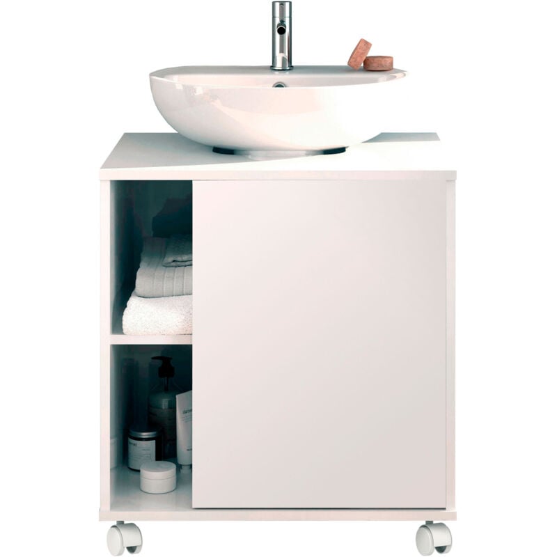 Esencia Meuble Salle de Bain sous Lavabo avec ou sans Colonne Pied Blanc - Briebe