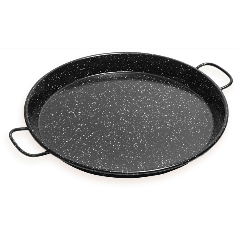 Briebe - Levante Poêle à Paella Induction 32 cm, Acier Émaillé, pour 5 Portions de Paella Noir