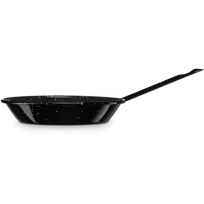 Briebe - Levante Poêle Induction 15 cm Acier Émaillé, 0,3 l Tous Feux Feu, Gaz, Four Noir