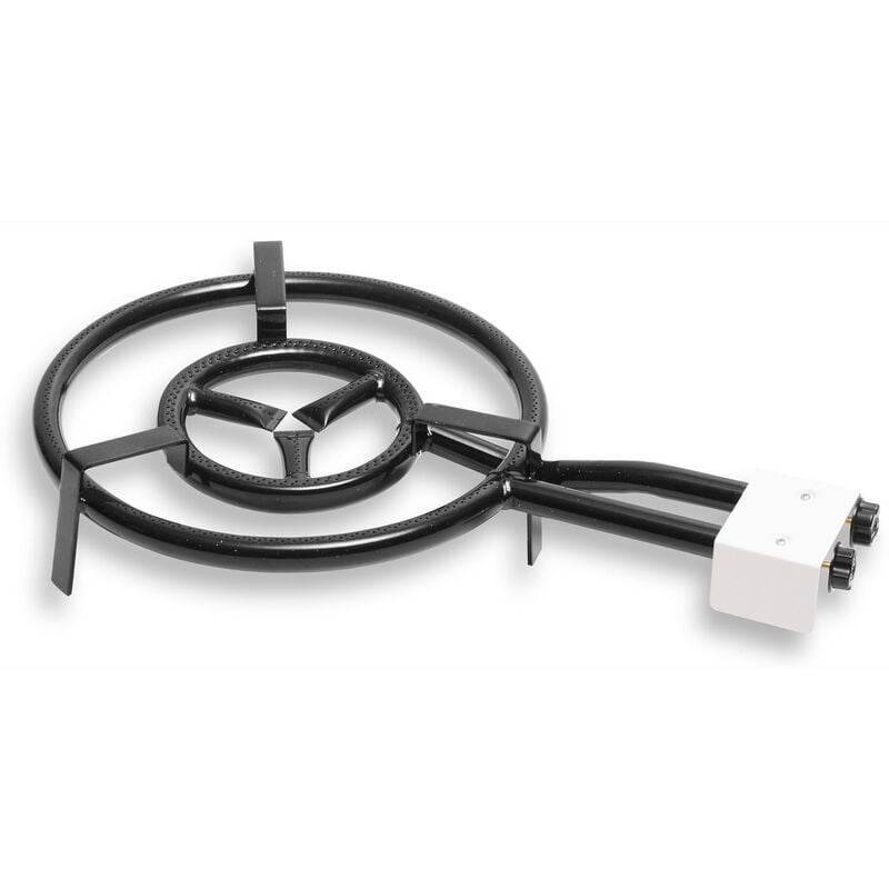 MOD500 Brûleur à Gaz, Double Anneau à Paella 50cm pour Poêles à Paella de 42 à 70 cm ø Noir - Briebe