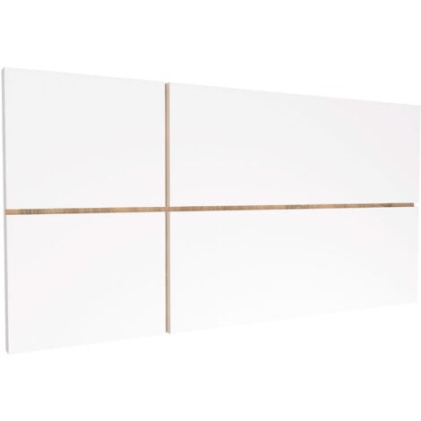 Briebe Natura Cabecero Cama 100 cm Estilo Nórdico, Cabeceros de Madera Originales, Cabezal Decorativo Blanco