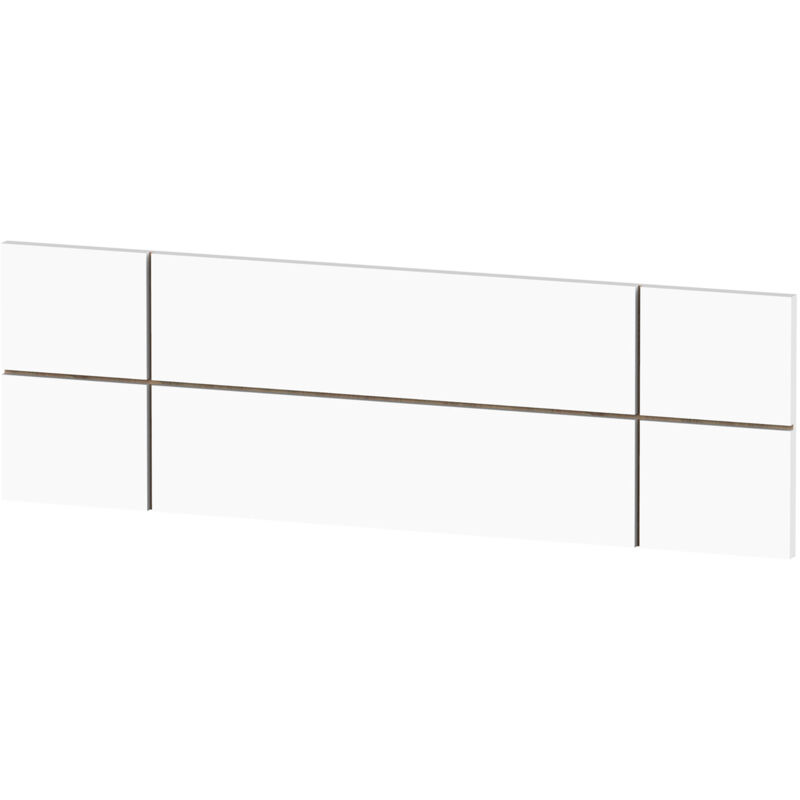 Natura Tête de Lit 160 cm Style Nordique, Têtes de lit Originales en Bois, Décorative Blanc - Briebe