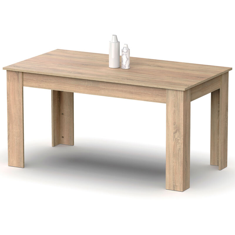 Briebe - Opal Table à Manger en Bois, Salon ou Cuisine pour 4 - 6 Personnes 77x140x80 cm Bois