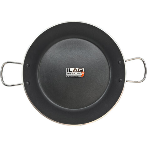 Briebe Zafrán Poêle à Paella à Induction, 38cm, 8 Portions, Antiadhésive sans PFOA, Aluminium  Noir