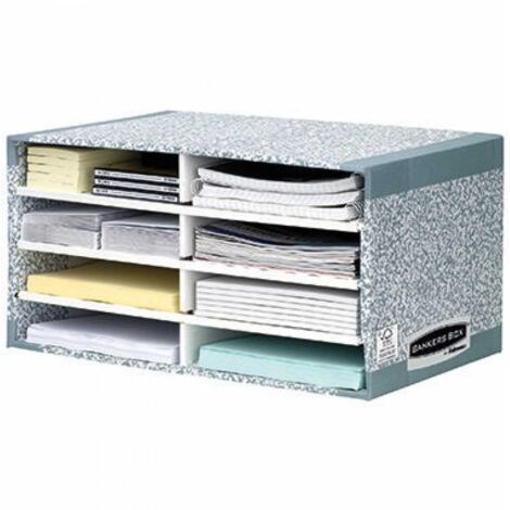 Briefablage ® System DIN A4 Karton 100 % recycelt Farbe: grau/weiß