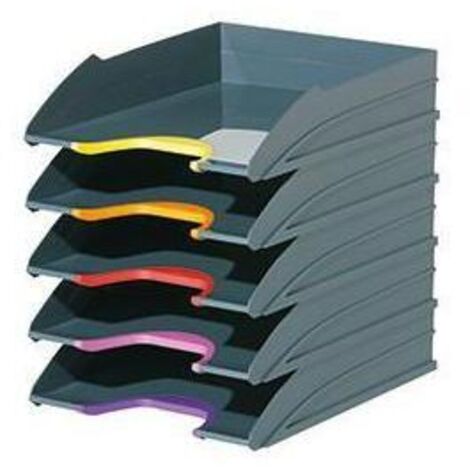 Briefablage VARICOLOR® TRAY SET DIN C4 Polystyrol Farbe: anthrazit