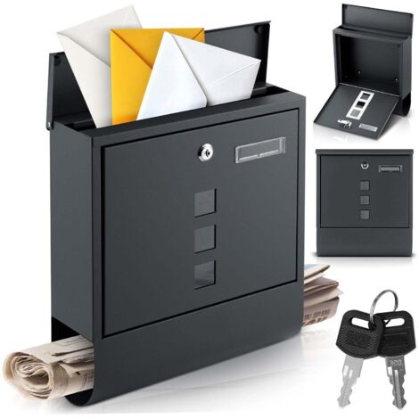 Briefkasten 34x305x10 cm anthrazit hm 861