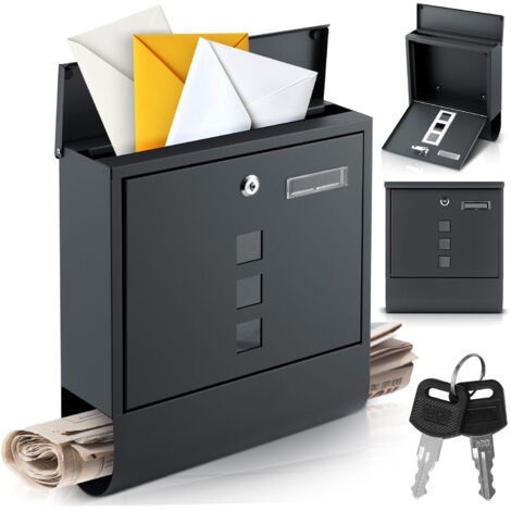 Briefkasten 34x30,5x10 cm anthrazit HM-861