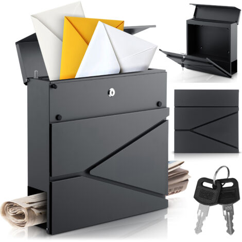 Briefkasten 37x37x10,5 cm anthrazit HM-862