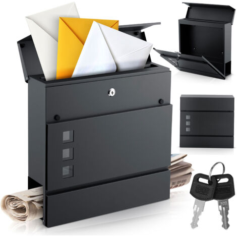 Briefkasten 37x37x10,5 cm anthrazit HM-863