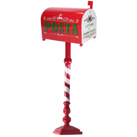 Briefkasten aus rotem Metall nbd-9065 cm33x20h100