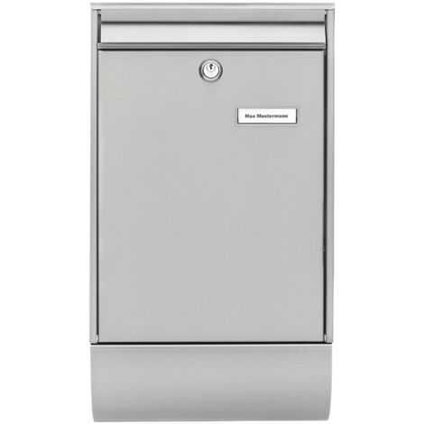 Briefkasten + Box BERLIN-SET 37770 Ni Farbe Edelstahl mit transparentem Schutzlack