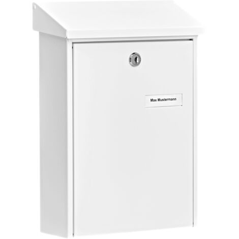 Briefkasten Daily 5861 W Höhe 305 mm Breite 225 mm Tiefe 75 mm weiß Stahl DIN B5