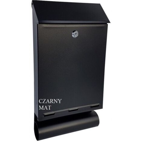 BRIEFKASTEN MIT ROHR A-4T SCHWARZ-MATT - SKL A4T 695