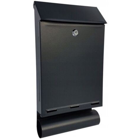 BRIEFKASTEN MIT ROHR A-4T SCHWARZ - SKL A4T 489