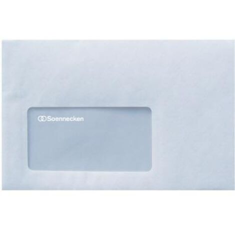 Briefumschlag DIN C6 162 x 114 mm (B x H) mit Fenster 75g/m² mit Selbstklebung Papier weiß 25 St./Pack.