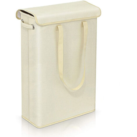 Brige 45 Liter Slimline Faltbarer Wäschekorb mit Deckel - Extra