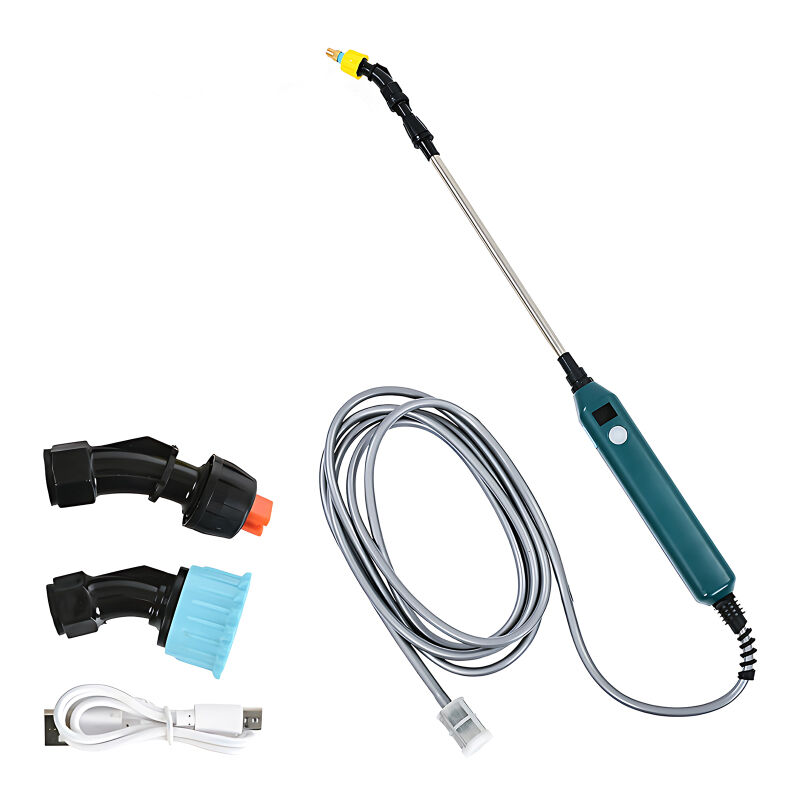 Volavo - lifcausal Lance d'Arrosage en Inox Télescopique 58 cm avec Écran Électronique Réglable, Flexible 3 mètres et 2 Filtres à Buse en Cuivre Inclu