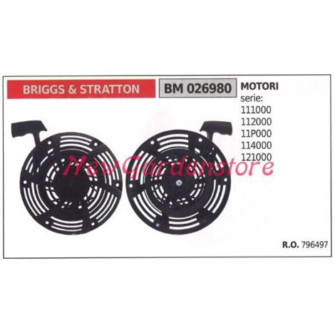 BRIGGS & STRATTON moteur tondeuse tondeuse démarrage 026980