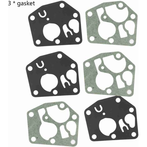 Briggs & Stratton Vergaser-Membrandichtungssatz 795083 495770 – 3-teilig, Kunststoff, 6 x 5 cm