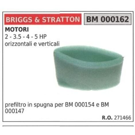 BRIGGS&STRATTON filtre à air pour tondeuse à gazon 2 3.5 4 5HP